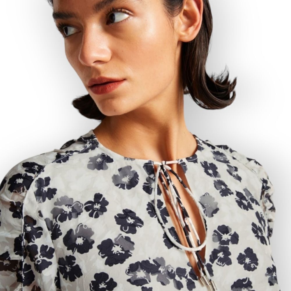 Ted Baker White Black Felici Dress Size 4 - Picture 9 of 16